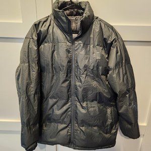 Tallino Classics Men's Puffer Winter Jacket in Grey Size Large